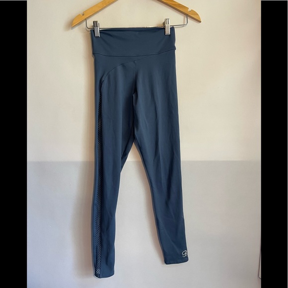 Bombshell Sportswear Pants - BOMBSHELL SPORTSWEAR Leggings Blue Medium Mesh Perforated Sides